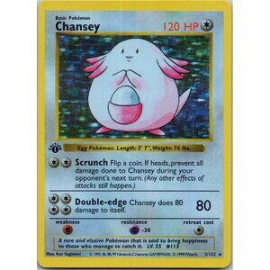 Chansey Base Set Shadowless 1st Edition "Reprinted"